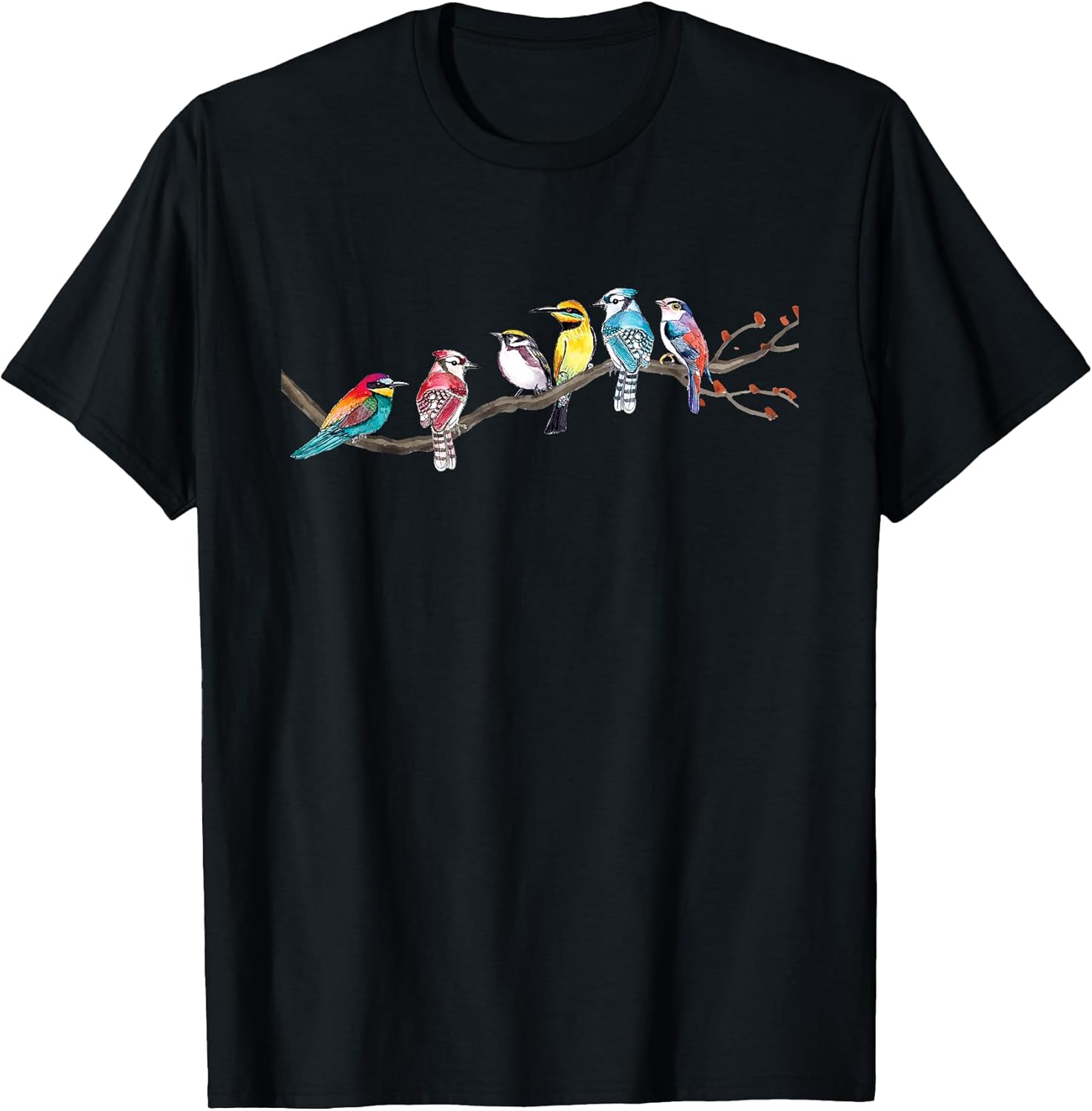 Birds On A Branch - Birding Bird Watching Bird Watcher T-Shirt Small