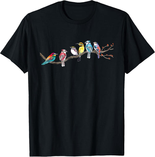 Birds On A Branch - Birding Bird Watching Bird Watcher T-Shirt Small