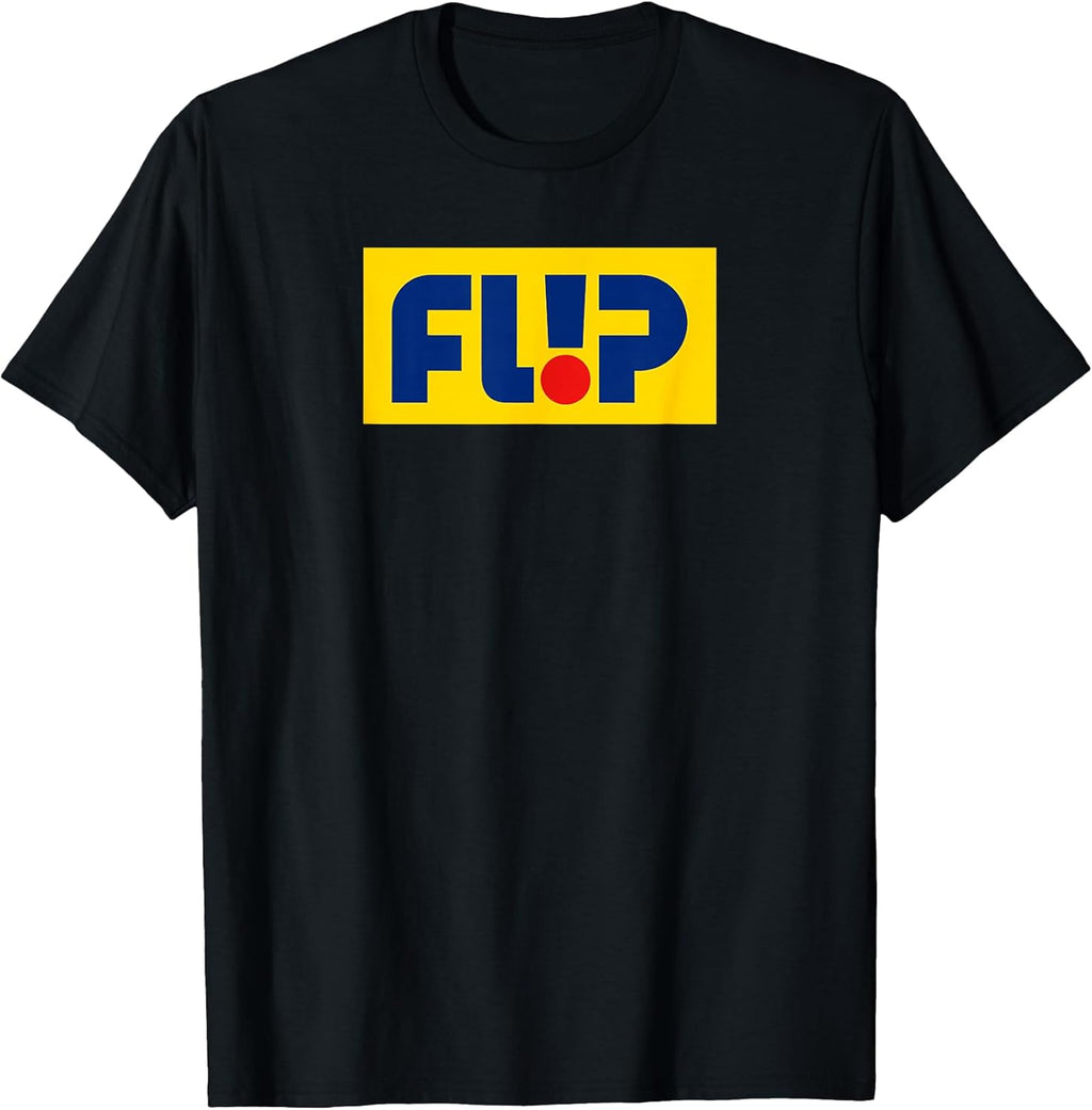 Flip Skateboard Blue Yellow Classic 1990s Logo T-Shirt