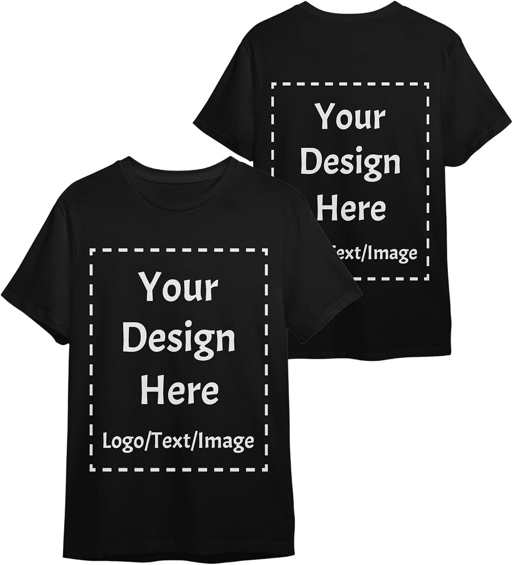Custom T Shirts Bulk Customized Heavy Cotton T-Shirts Design Your Own Personalized Shirts Wit Logo Text