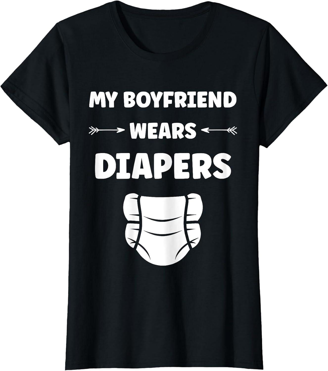 Diaper Minimalist Baby Parent my boyfriend wears Diapers T-Shirt