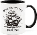 Funny History Teacher Gift Mug, Spilling the Tea Since 1773 Coffee Mug, History Lover Gift for Men Women, Double Sided Ceramic Cup 11 Oz