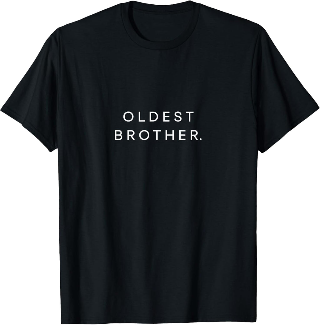 Oldest Brother Minimalist Lettering Sibling T-Shirt