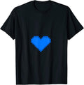 Blue Heart Pixel Art T-Shirt