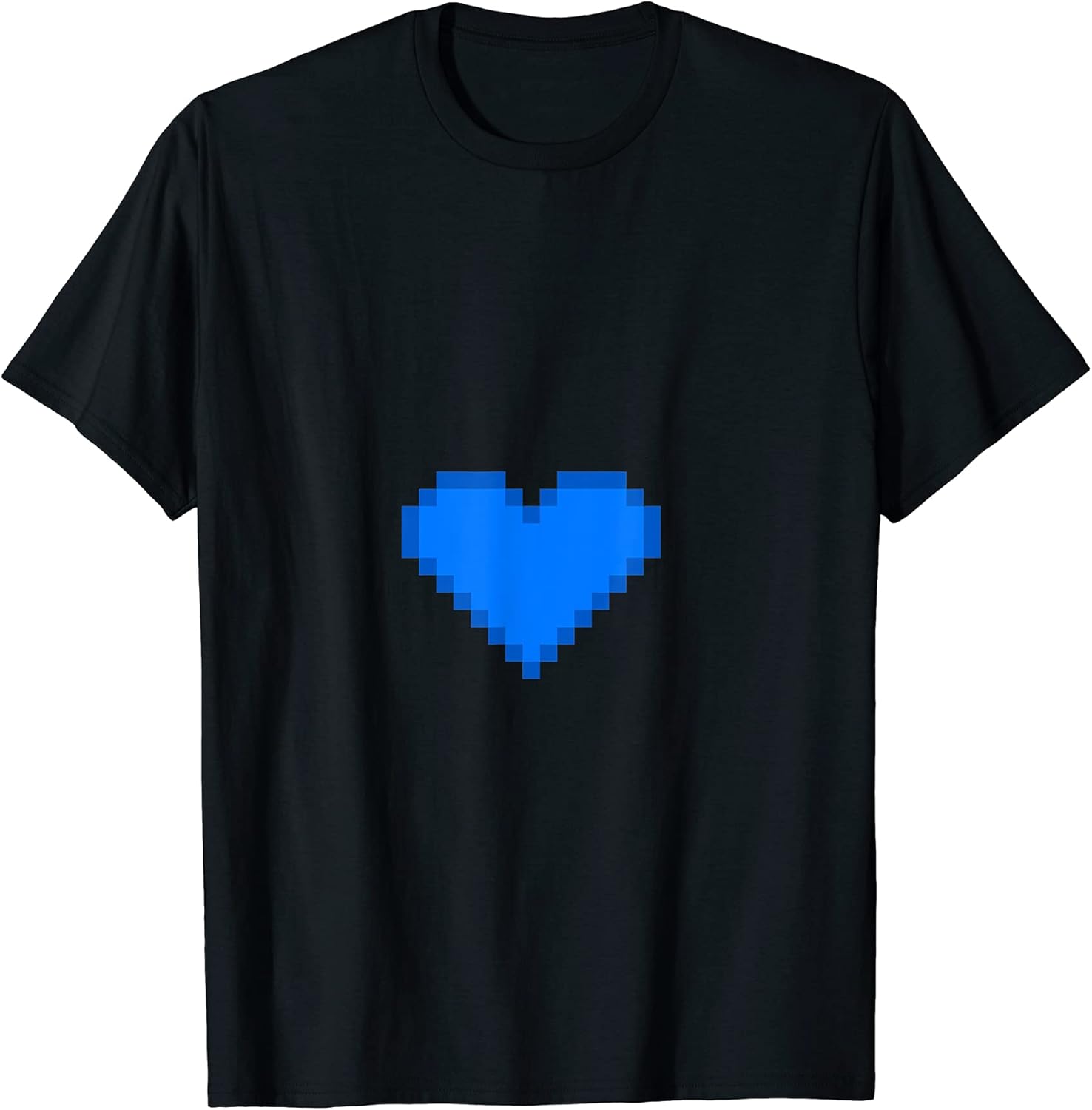 Blue Heart Pixel Art T-Shirt