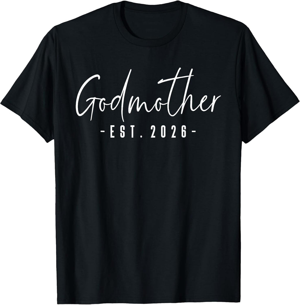 Godmother Est 2026 Minimalist Elegant Font T-Shirt