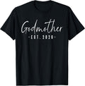 Godmother Est 2026 Minimalist Elegant Font T-Shirt