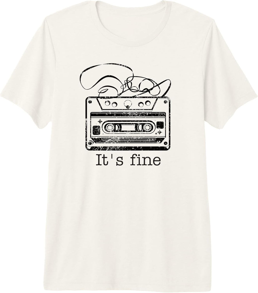 It's Fine Retro Cassette Tape 80's 90's Music Premium Tri-Blend T-Shirt