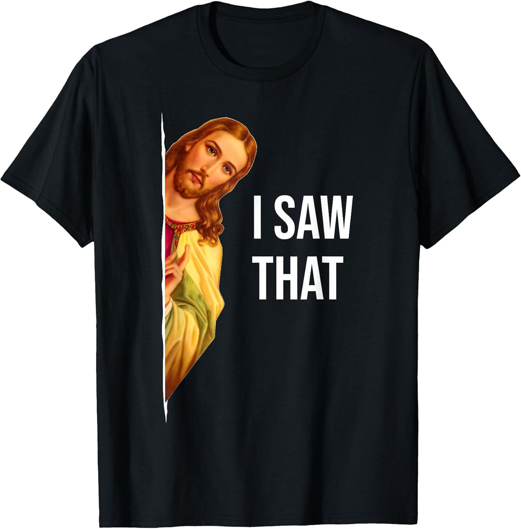 Funny Jesus Meme Quote T-Shirt - Men's & Women's Classic Fit Crew Neck, Black