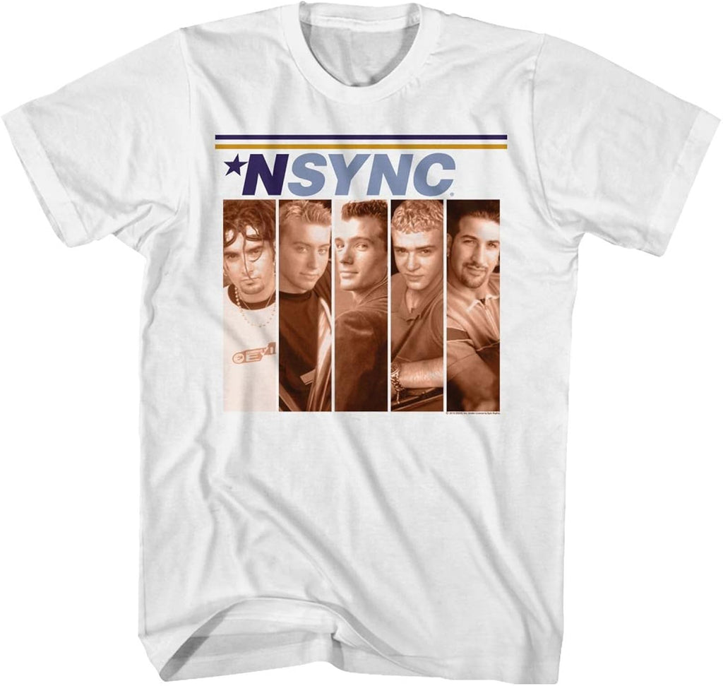 NSYNC Boxes White Adult T-Shirt Tee