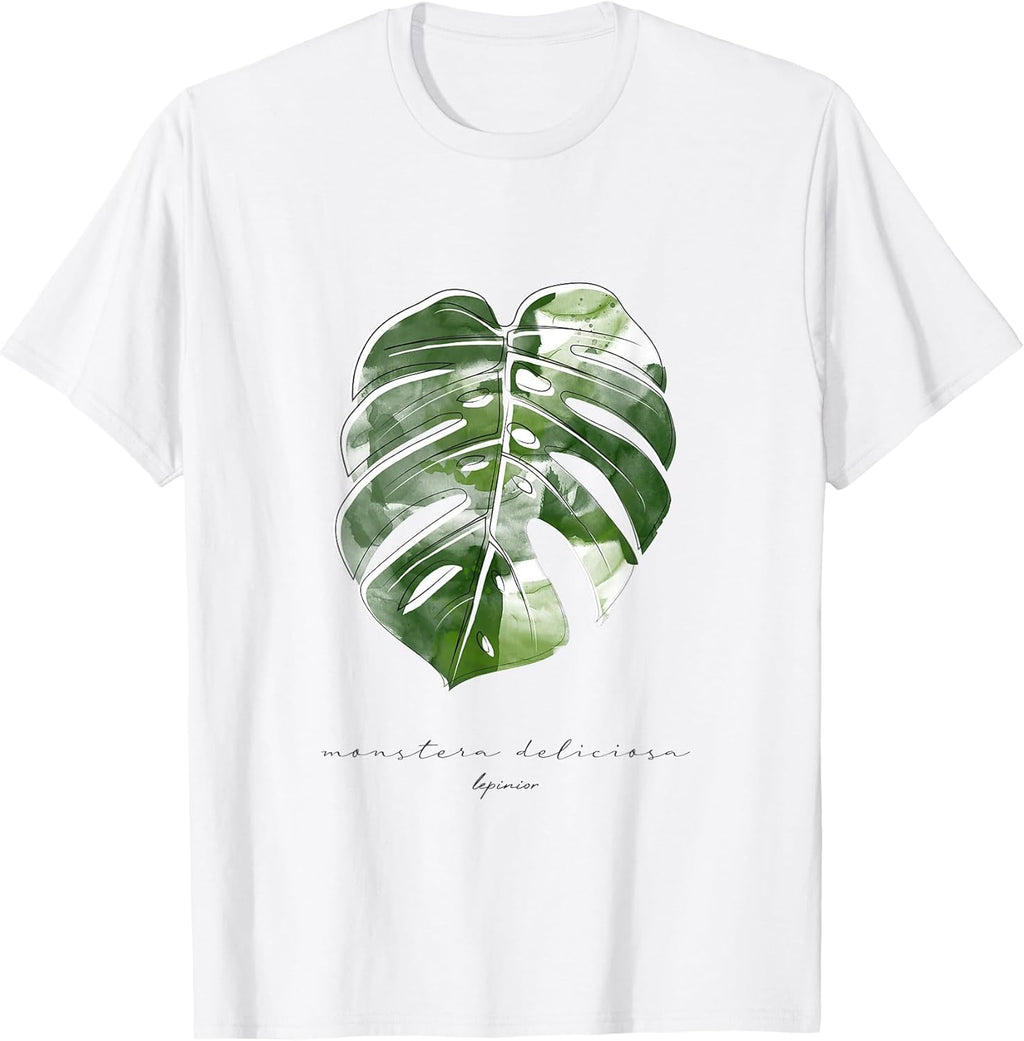 New Variegata Window Plant Monstera Deliciosa Tropical Leaf T-Shirt