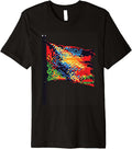 Colorful Pixel Art Flag for Nostalgic Fun Premium T-Shirt