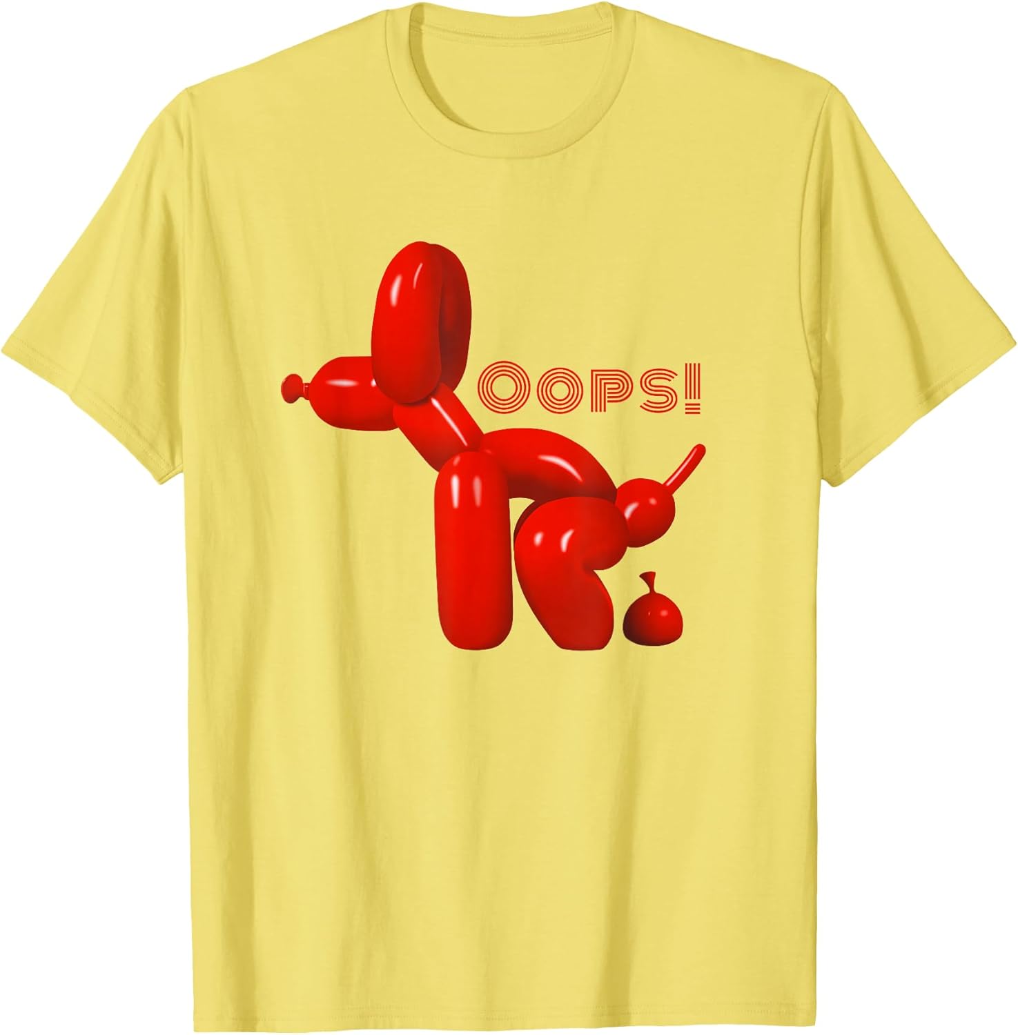 Oops! Pop Art Balloon Dog Pooping T-Shirt