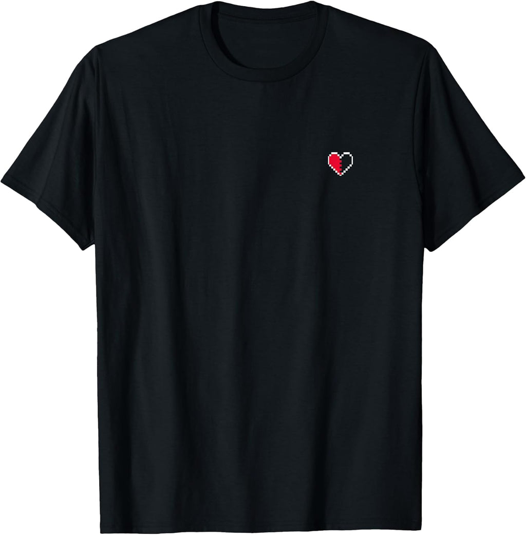 Pixel Art Heart Design T-Shirt