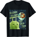 Glerp Glorp Funny Alien Cat Meme, Brainrot Tee, Costume T-Shirt
