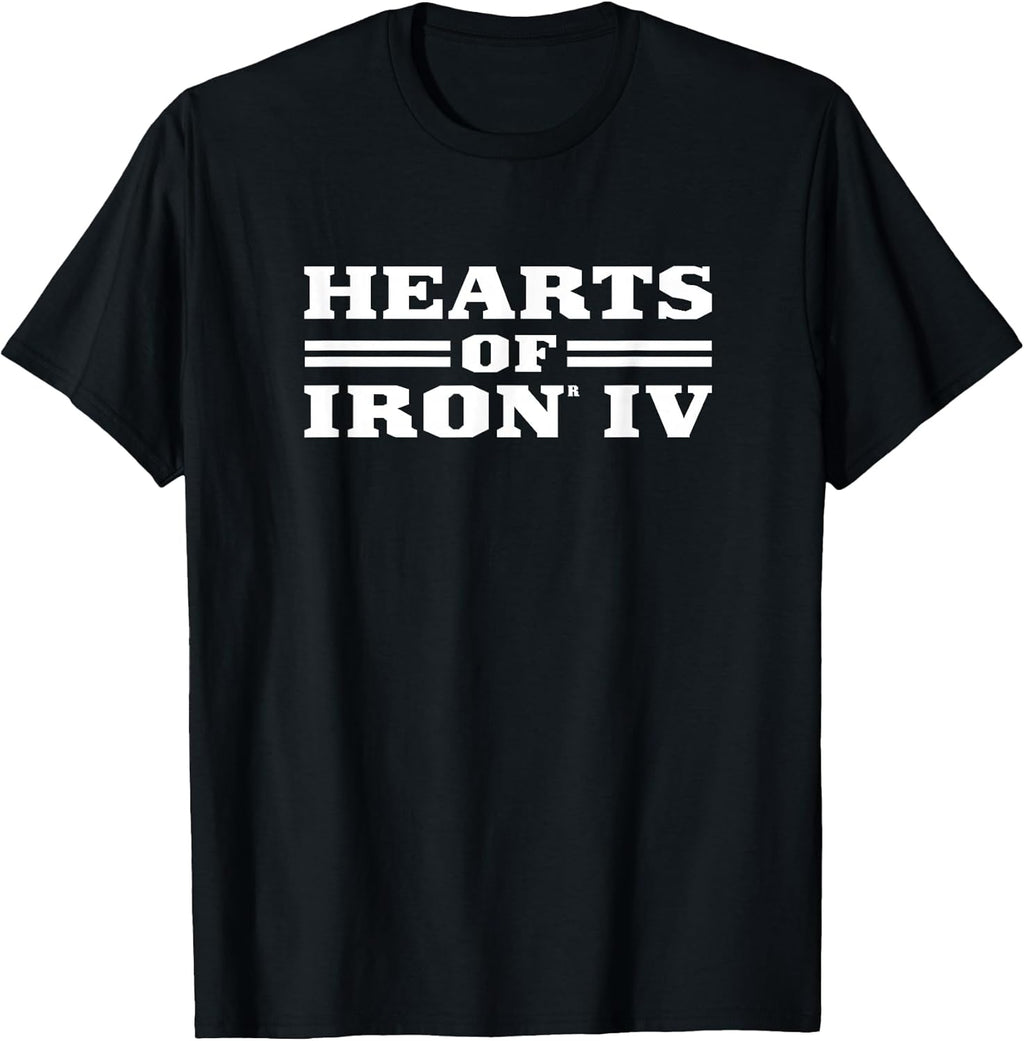 Hearts of Iron IV logo white Strategy Game T-Shirt
