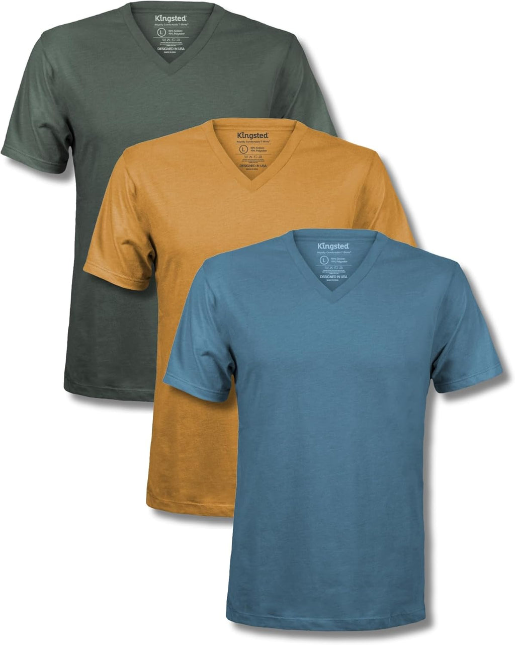 V-Neck T-Shirts for Men - Royally Comfortable - Super Soft Premium Fabric - Well-Crafted Classic Fit - Bundle & Save