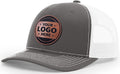 Custom Trucker Leather Patch Hat Laser Engraved