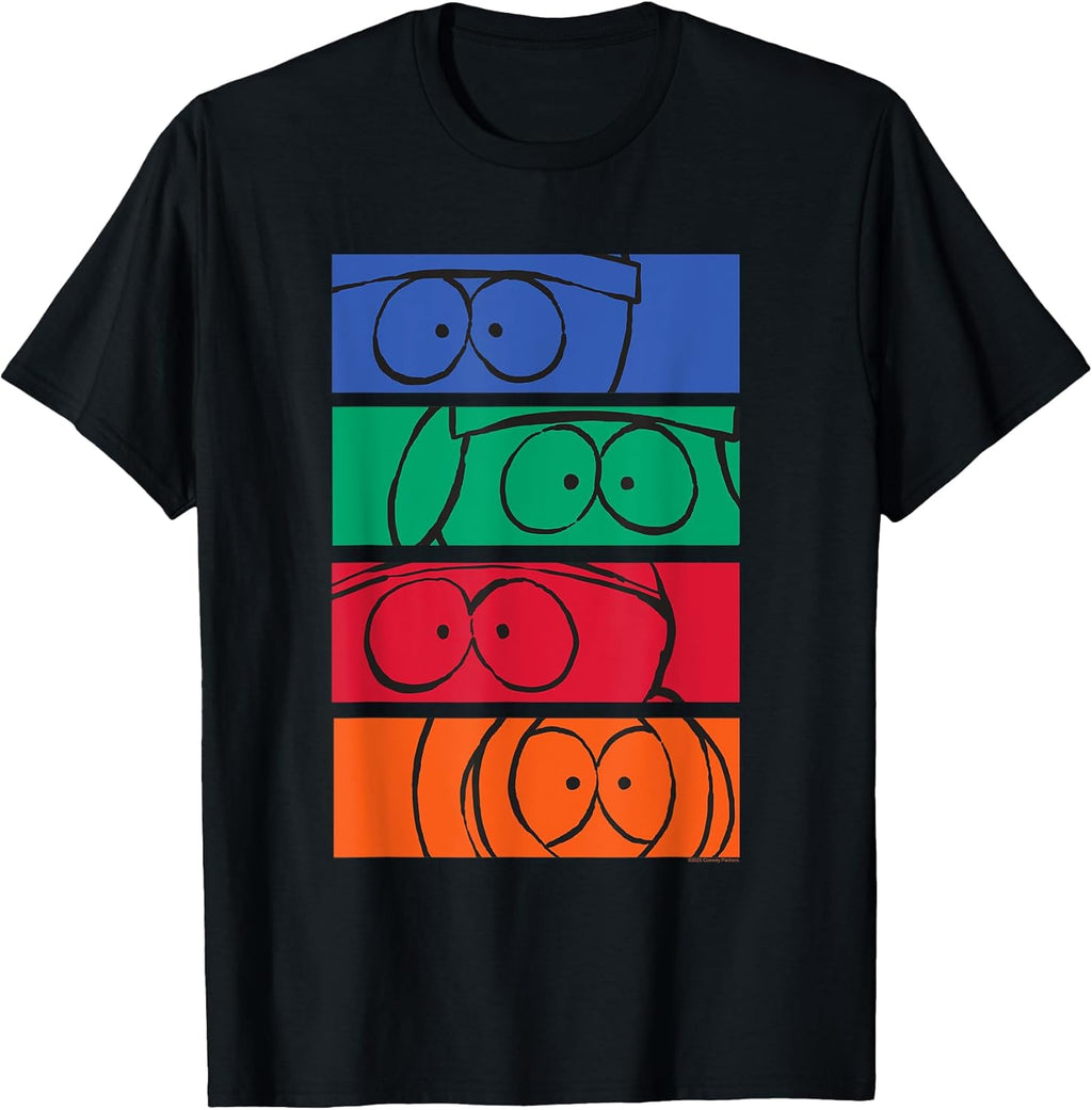 Eyes Colorblock Pop Art Funny Cartoon T-Shirt