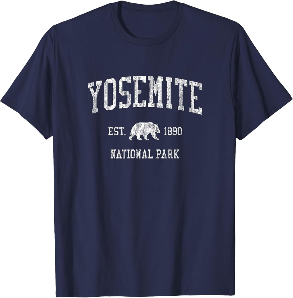Yosemite T-Shirt Vintage National Park Sports Design Tee T-Shirt