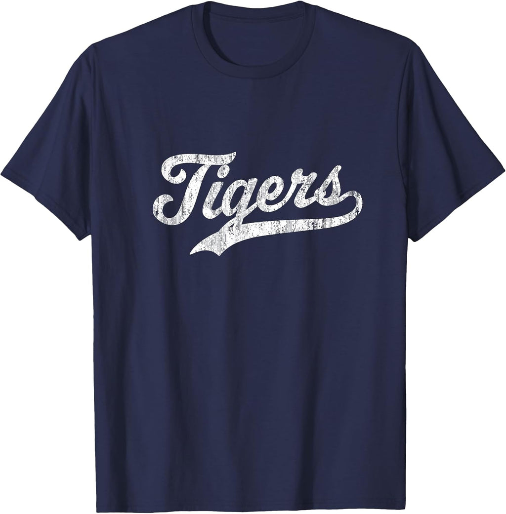 Tigers Mascot T Shirt Vintage Sports Name Tee Design T-Shirt