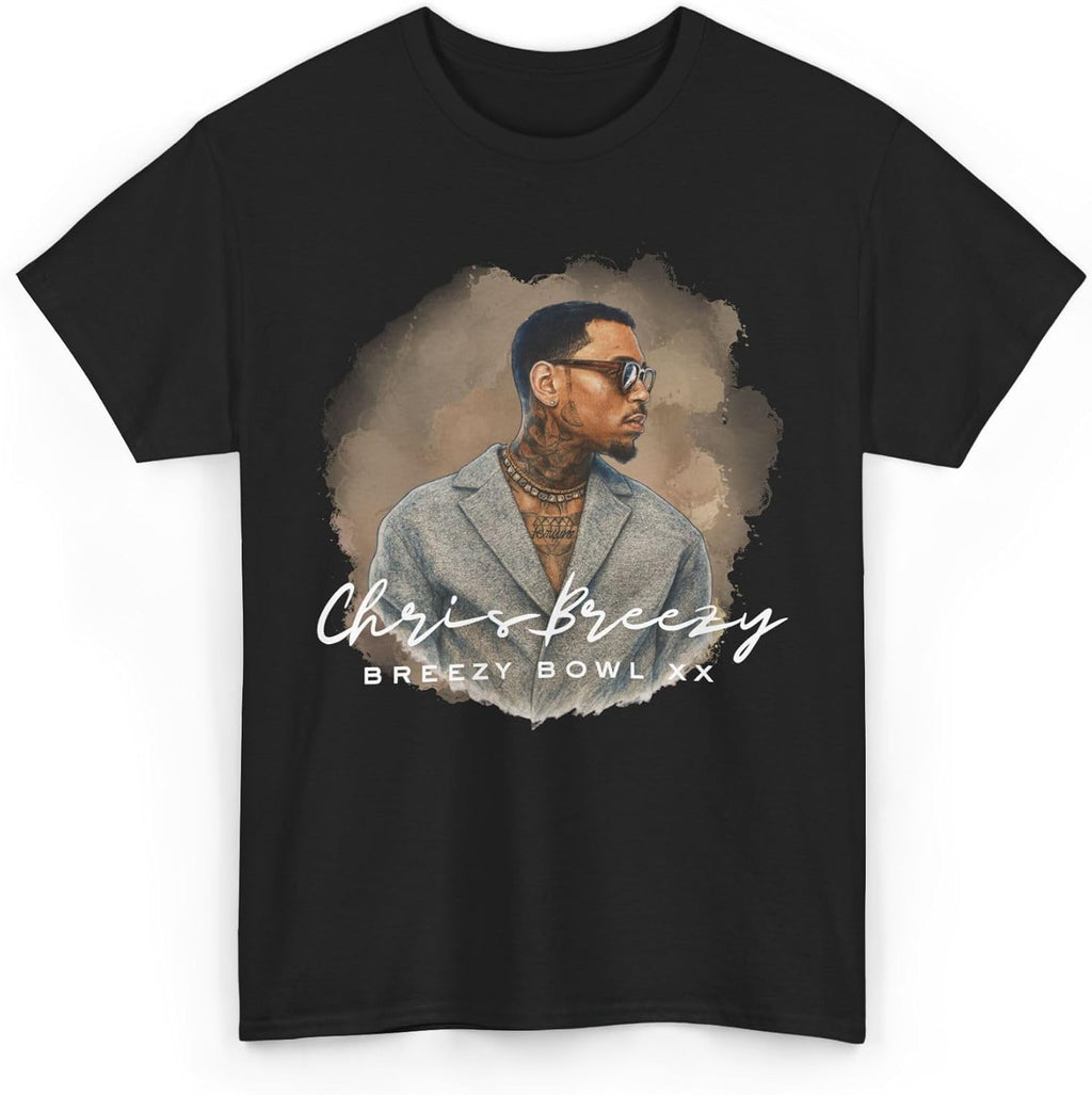 Breezy Bowl XX Graphic T-Shirt – Chris Music Vibes Unisex Streetwear Tee for Urban Culture, Concerts, and Festivals