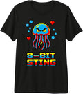Retro Pixel Art Jellyfish 8-Bit Sting Premium Tri-Blend T-Shirt