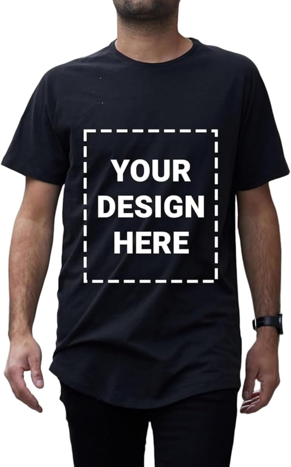 BILLIONHATS Custom T-Shirts, Customized Unisex Tee Shirts Photo Logo Text Personalized Cotton Blend Shirt Front & Back Print