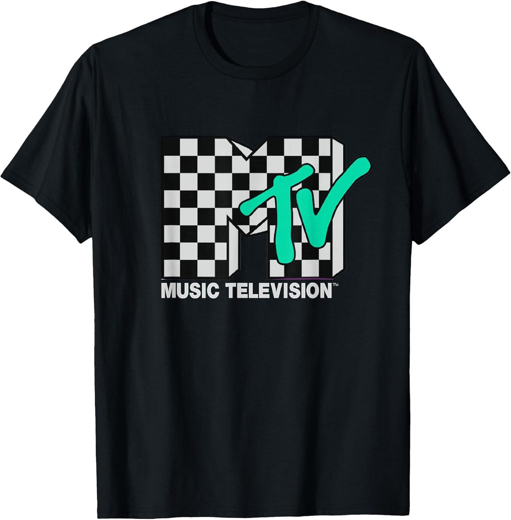Checkered & Blue Music Television T-Shirt