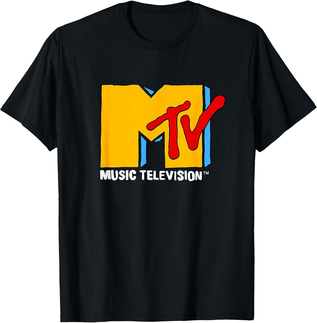 Retro Eighties Neon Primary Color Pop Art Logo T-Shirt