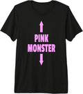 Pink Monster up and down arrow