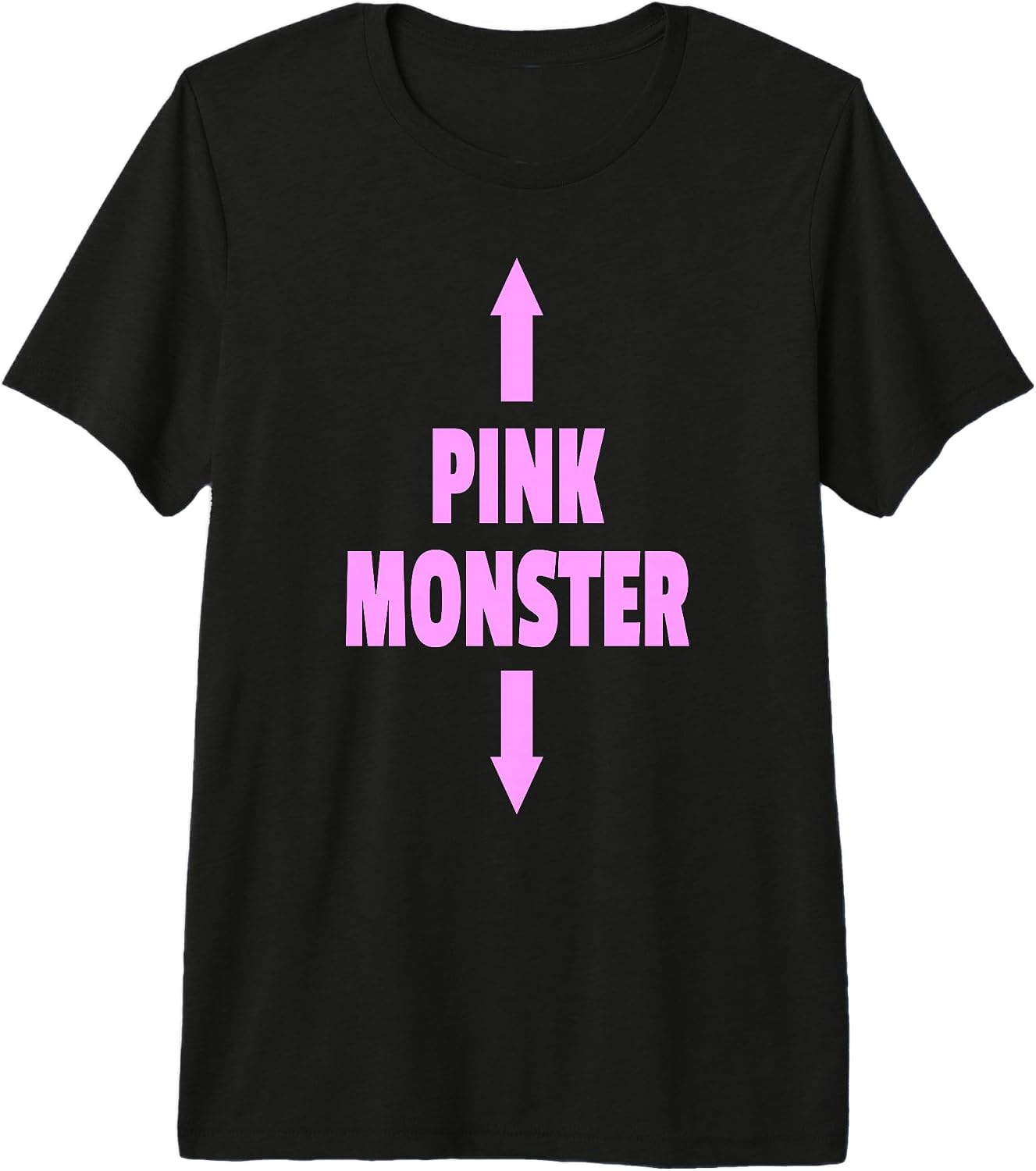 Pink Monster up and down arrow