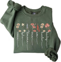 Custom Grandma Mom Gardens Birth Month Flower Sweatshirt For Women, Mama Gifts For Birthday Mothers Day Christmas
