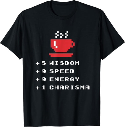 8-bit Coffee / Gamer Lover - Great 8Bit Pixel Art / RPG Joke T-Shirt