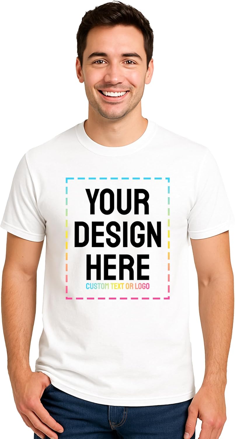 Custom Gildan T Shirts – Personalized Tees with Text, Image or Logo | Design Your Own Shirt for Men & Women | Merch on Demand