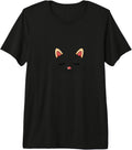Minimalist sleepy cat ears nose charming playful