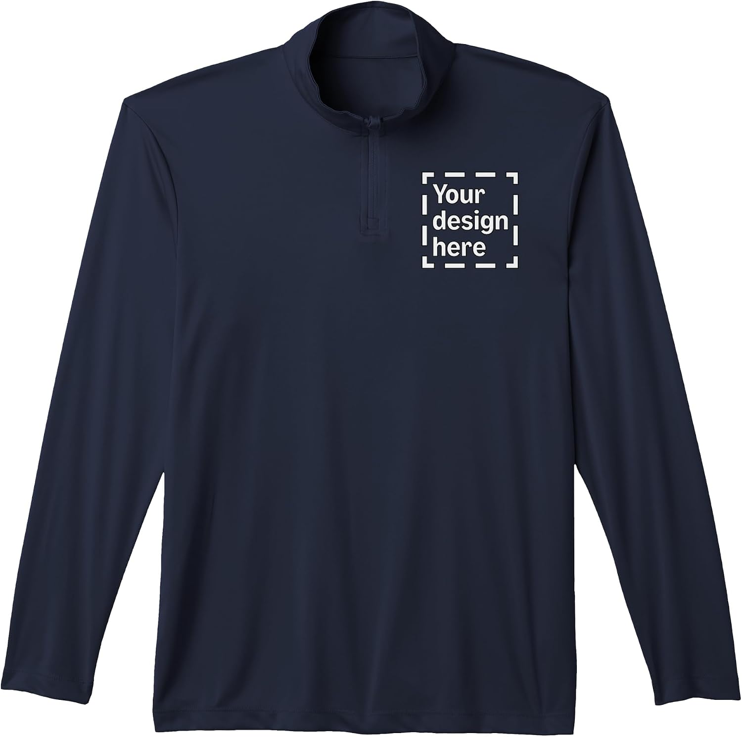 Custom Adult Unisex Long Sleeve Performance 1/4 Zips with Your Image or Text