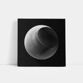 Abstract Sphere Concentric Lines Black Background