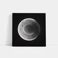 White Geometric Torus Form Black Background