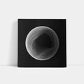 Black White Geometric Sphere Abstract Line Art