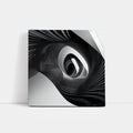 Black White Spiral Abstract Wave Art