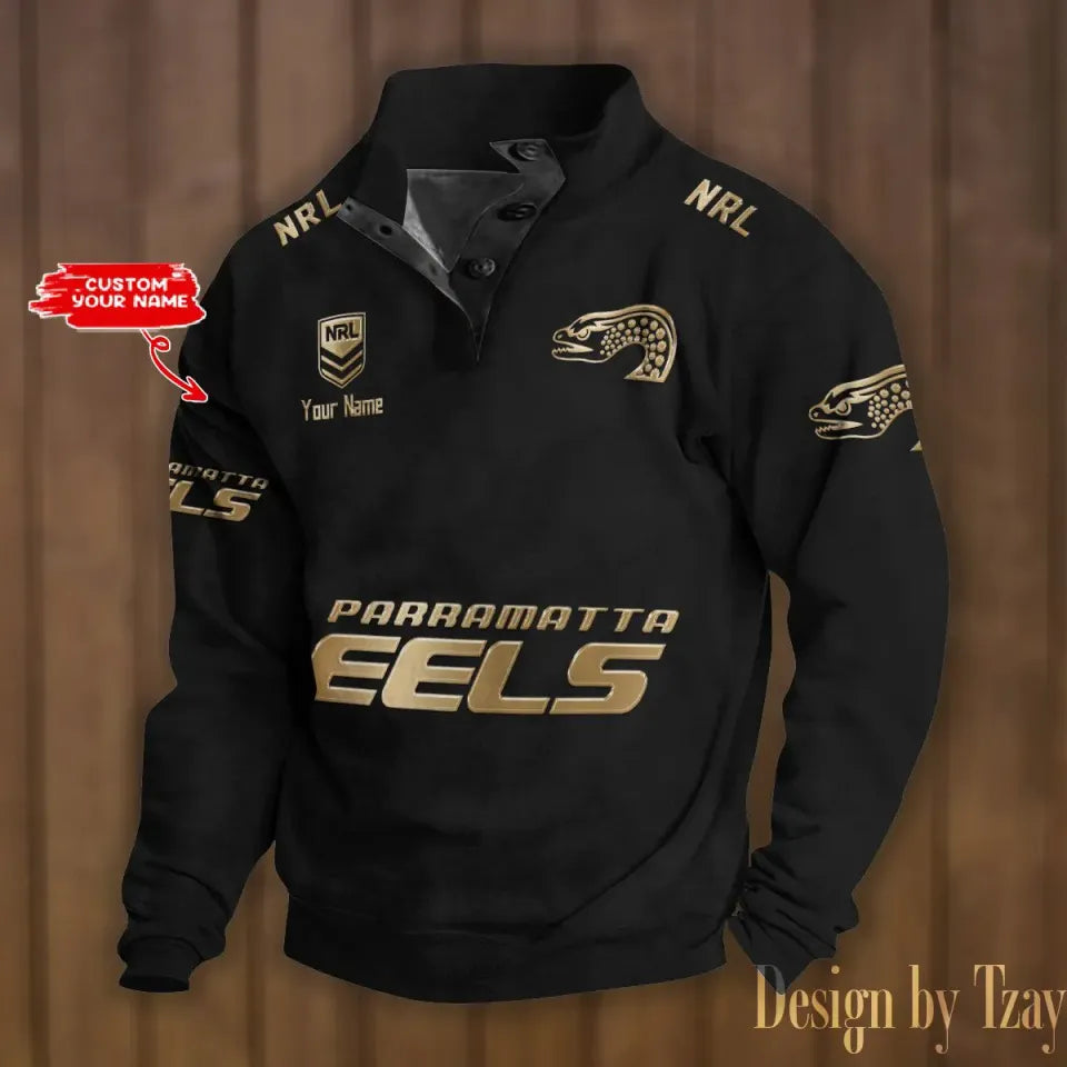 Parramatta Eels Double Breasted Stand Collar Sweatshirt
