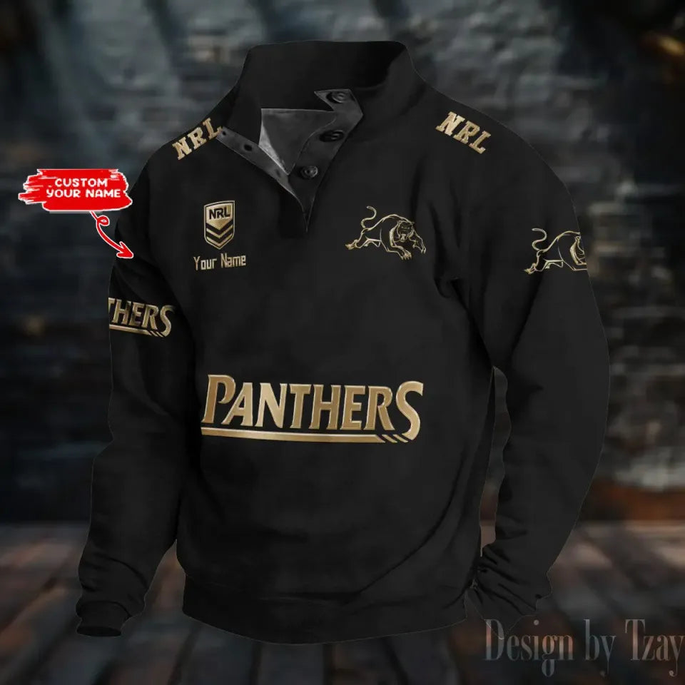 Penrith Panthers Double Breasted Stand Collar Sweatshirt