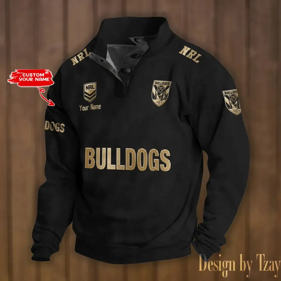 Canterbury Bulldogs Double Breasted Stand Collar Sweatshirt