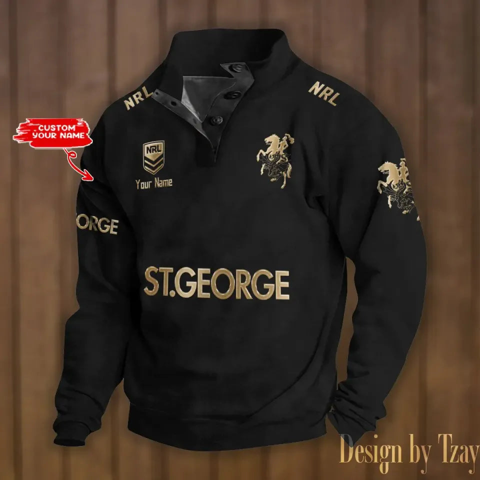 St. George Illawarra Double Breasted Stand Collar Sweatshirt