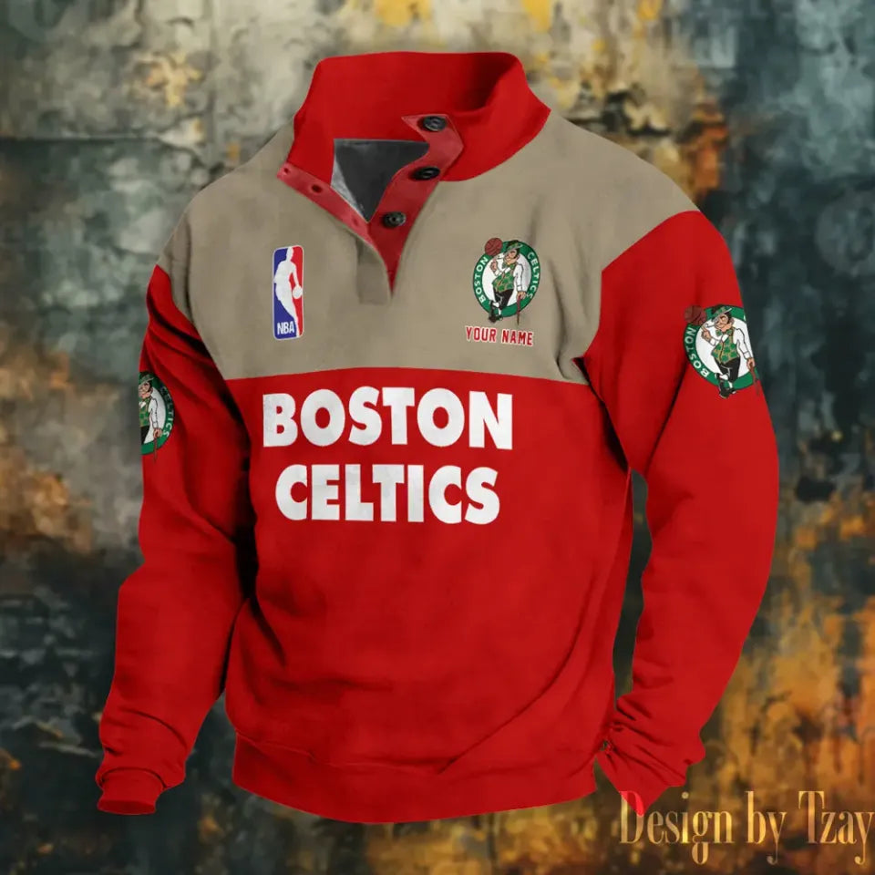 Celtics Stand Collar Sweatshirt