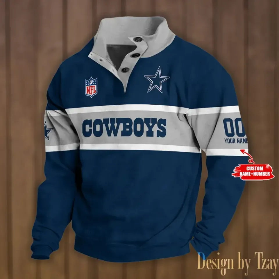 Dallas Cowboys football Stand Collar Sweatshirt