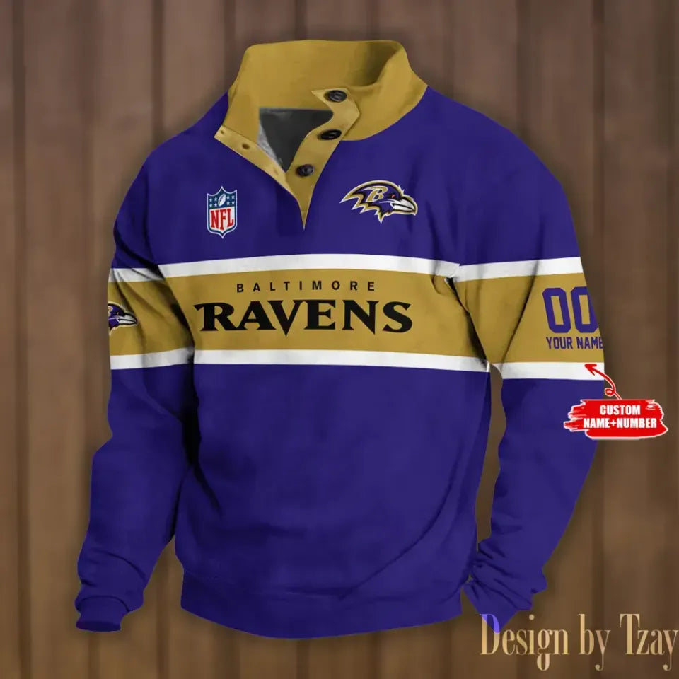Baltimore Ravens football Stand Collar Sweatshirt