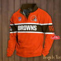 Cleveland Browns football Stand Collar Sweatshirt