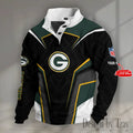 Green Bay Packers football Half Button Stand Collar Sưeatshirt